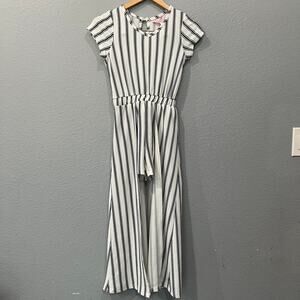 1st kiss girls striped skort romper size 10/12